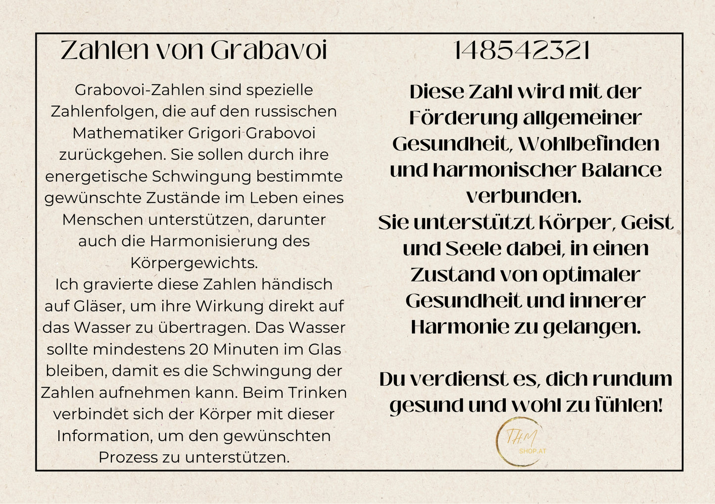 Glas mit Gravur Zahlen von Grabavoi 148542321