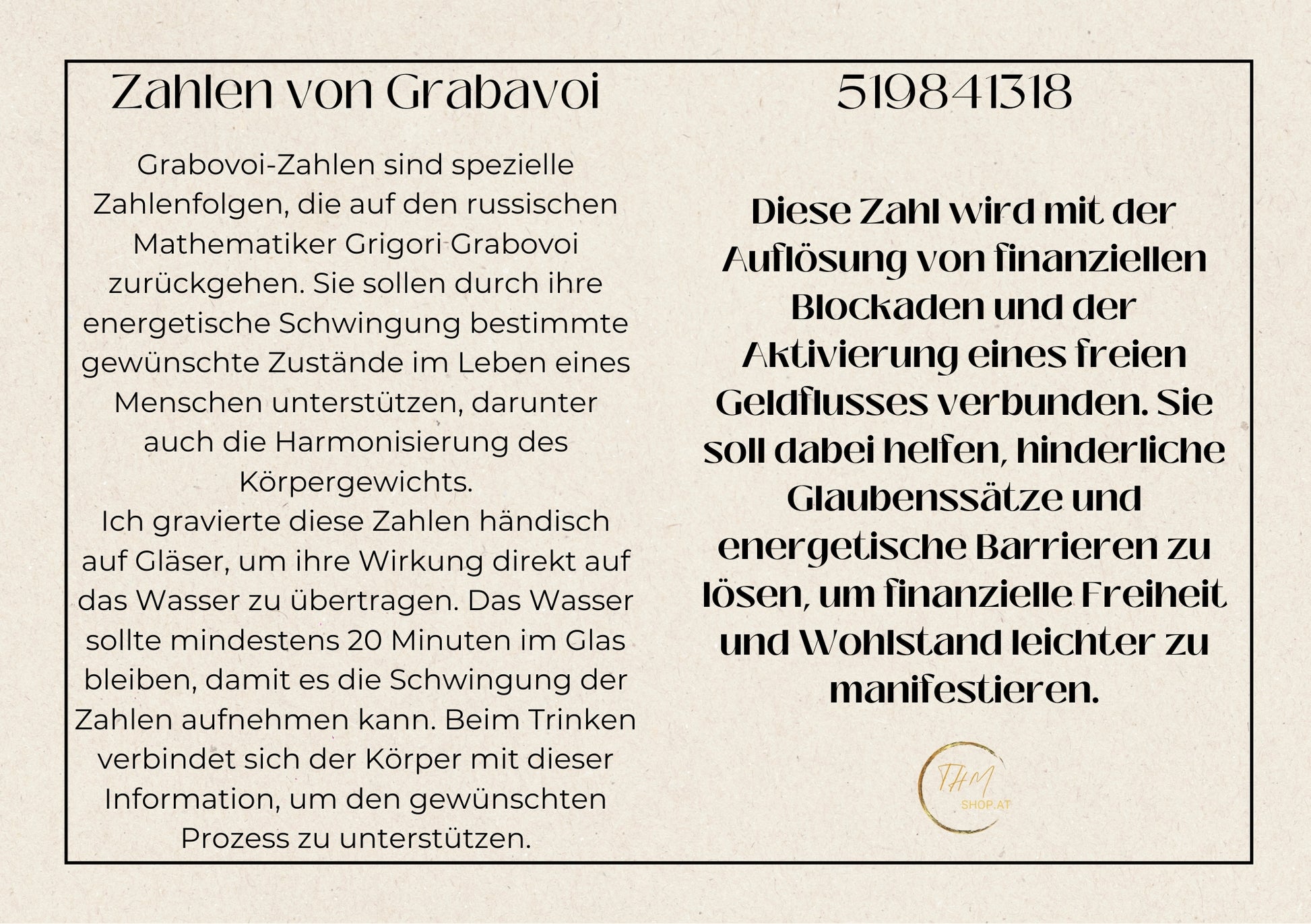 Glas mit Gravur Zahlen von Grabavoi 519841318