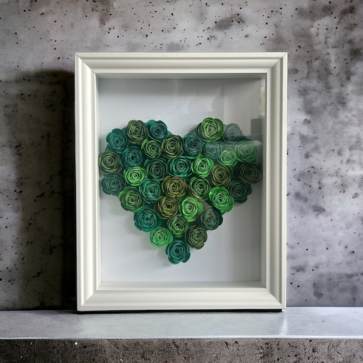 Bilderrahmen 3D mit grünen Blumen