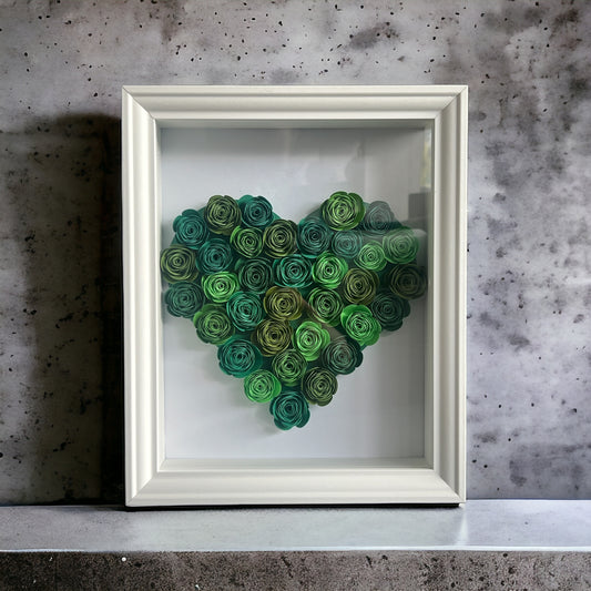 Bilderrahmen 3D mit grünen Blumen