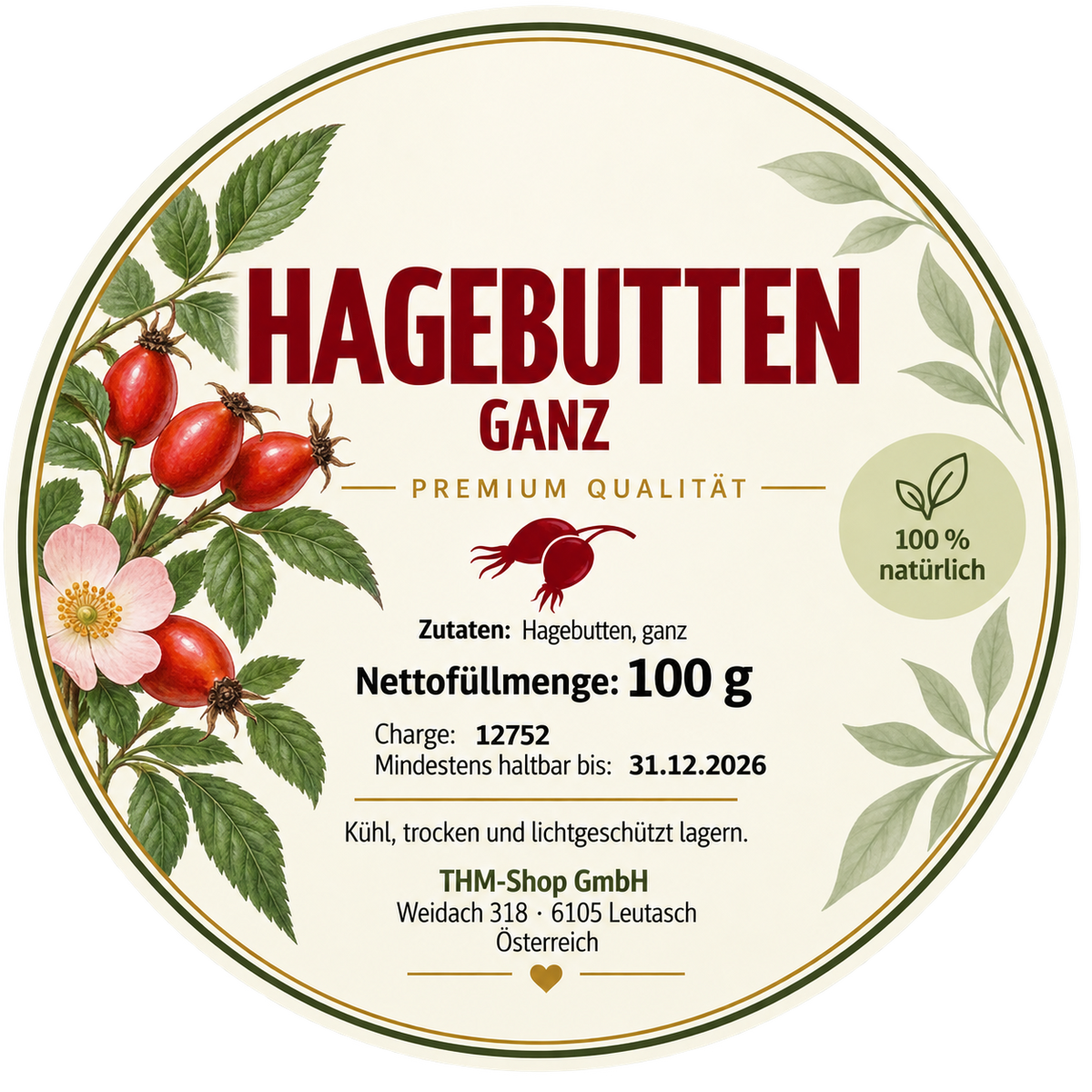 Hagebutte ganz 100g