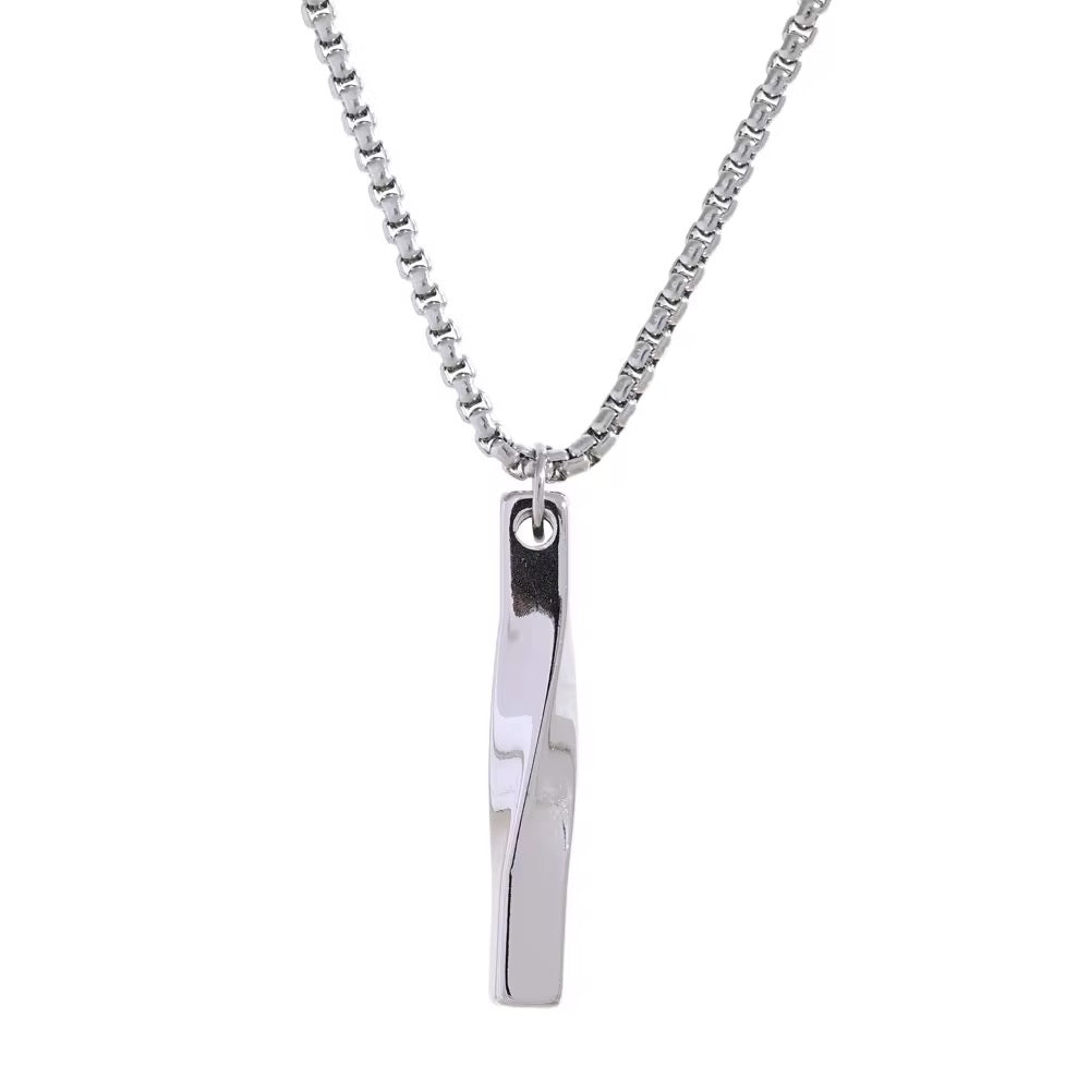 Halskette Edelstahl versilbert Herren