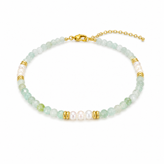 Armband Grüner Aventurin mit Perlen