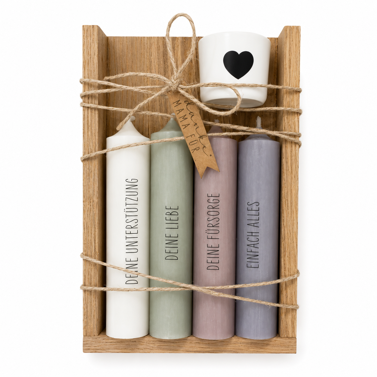 Danke Mama | Muttertag | Kerzenset natur | Geschenk