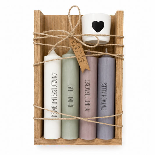 Danke Mama | Muttertag | Kerzenset natur | Geschenk