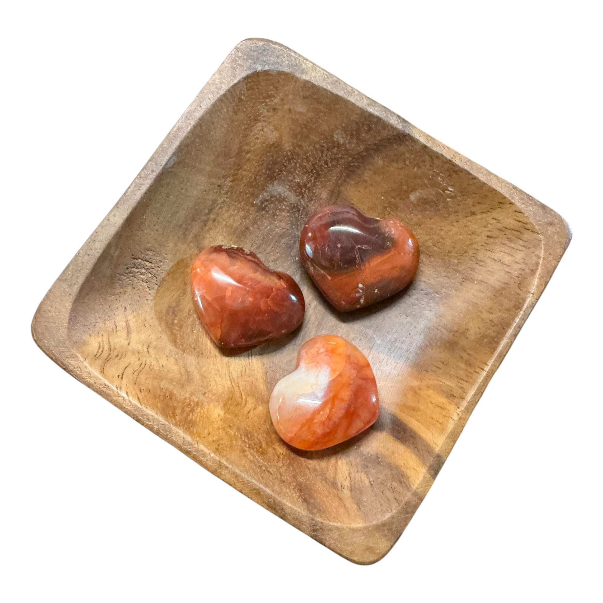 Karneolherzen Handschmeichler 3-4 cm