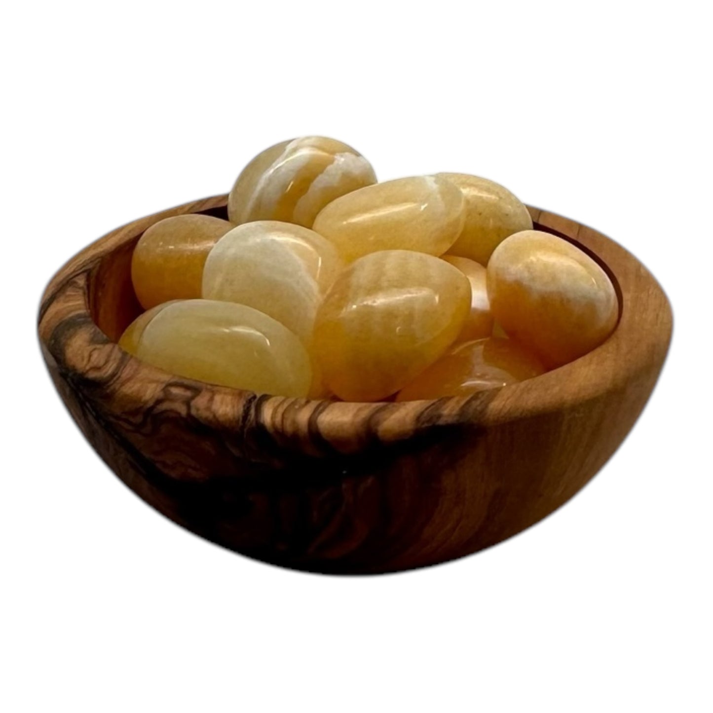 Orangencalcit Geschliffen