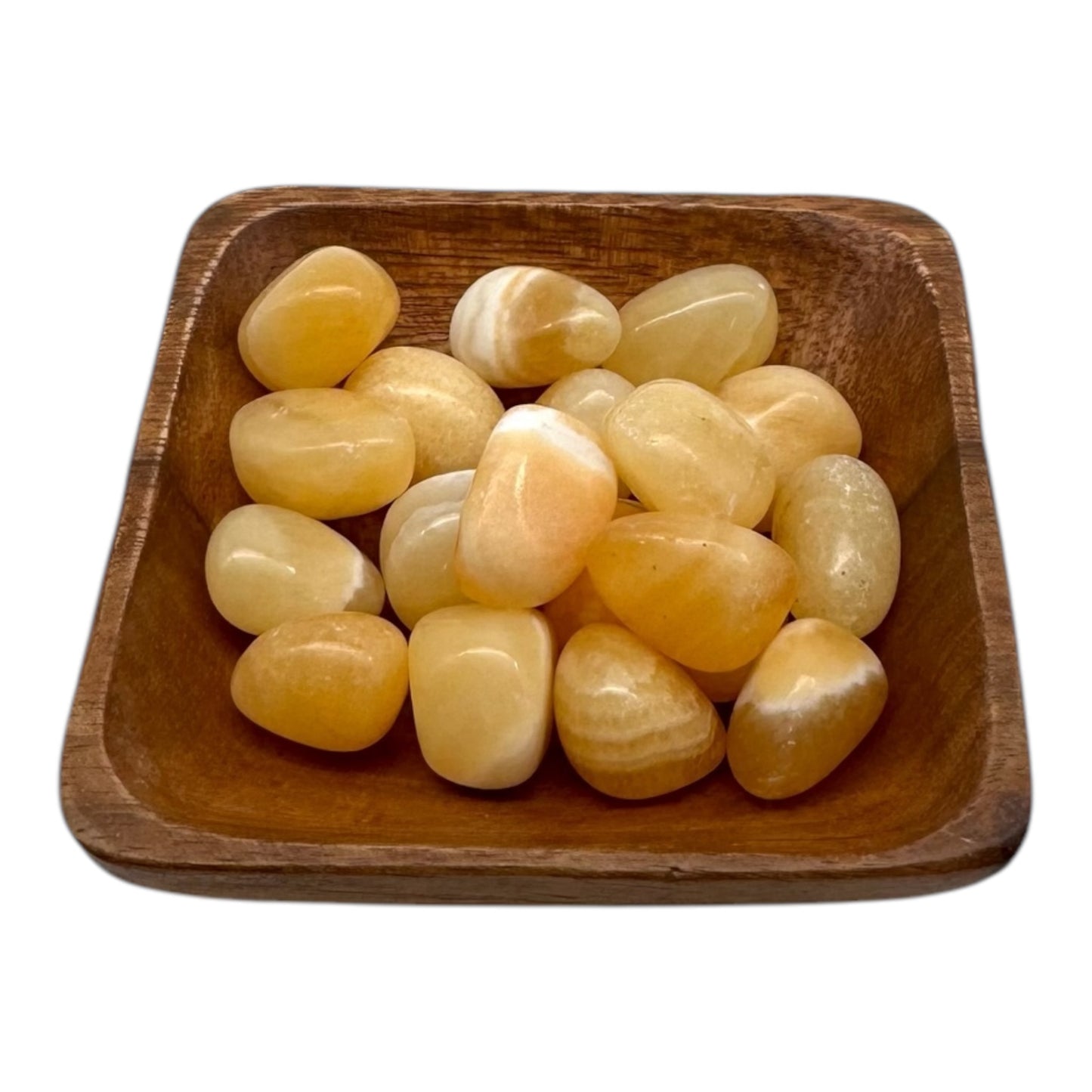 Orangencalcit Geschliffen