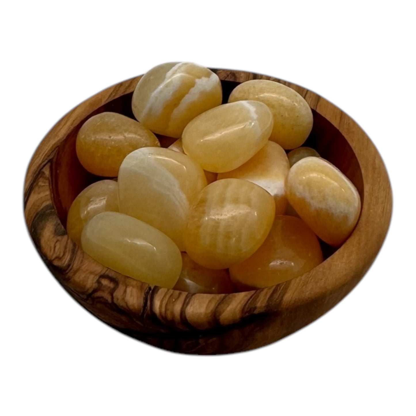 Orangencalcit Geschliffen