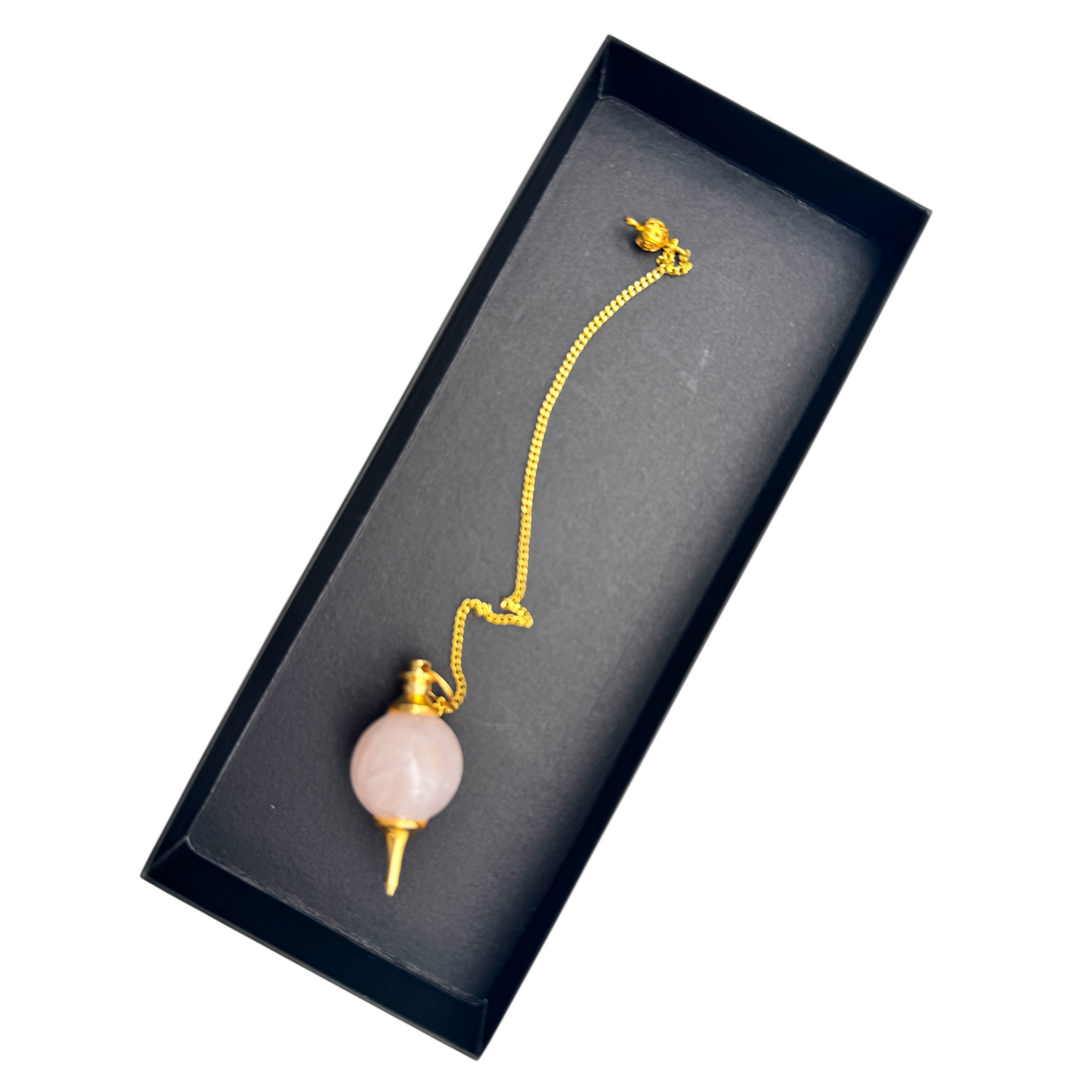 Pendel Messing Rosenquarz