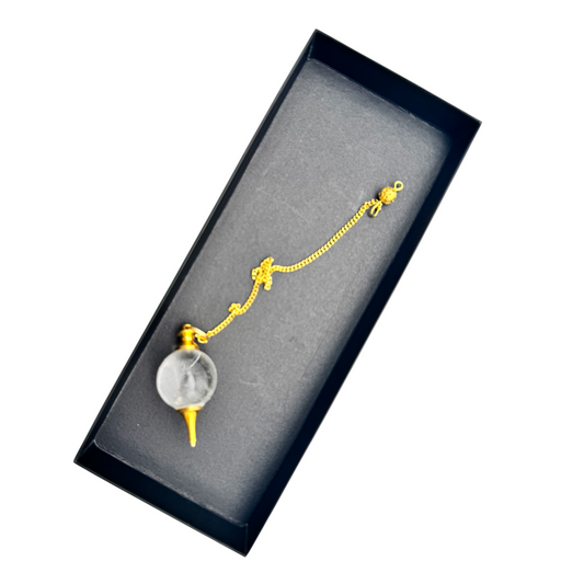 Pendel Messing Bergkristall