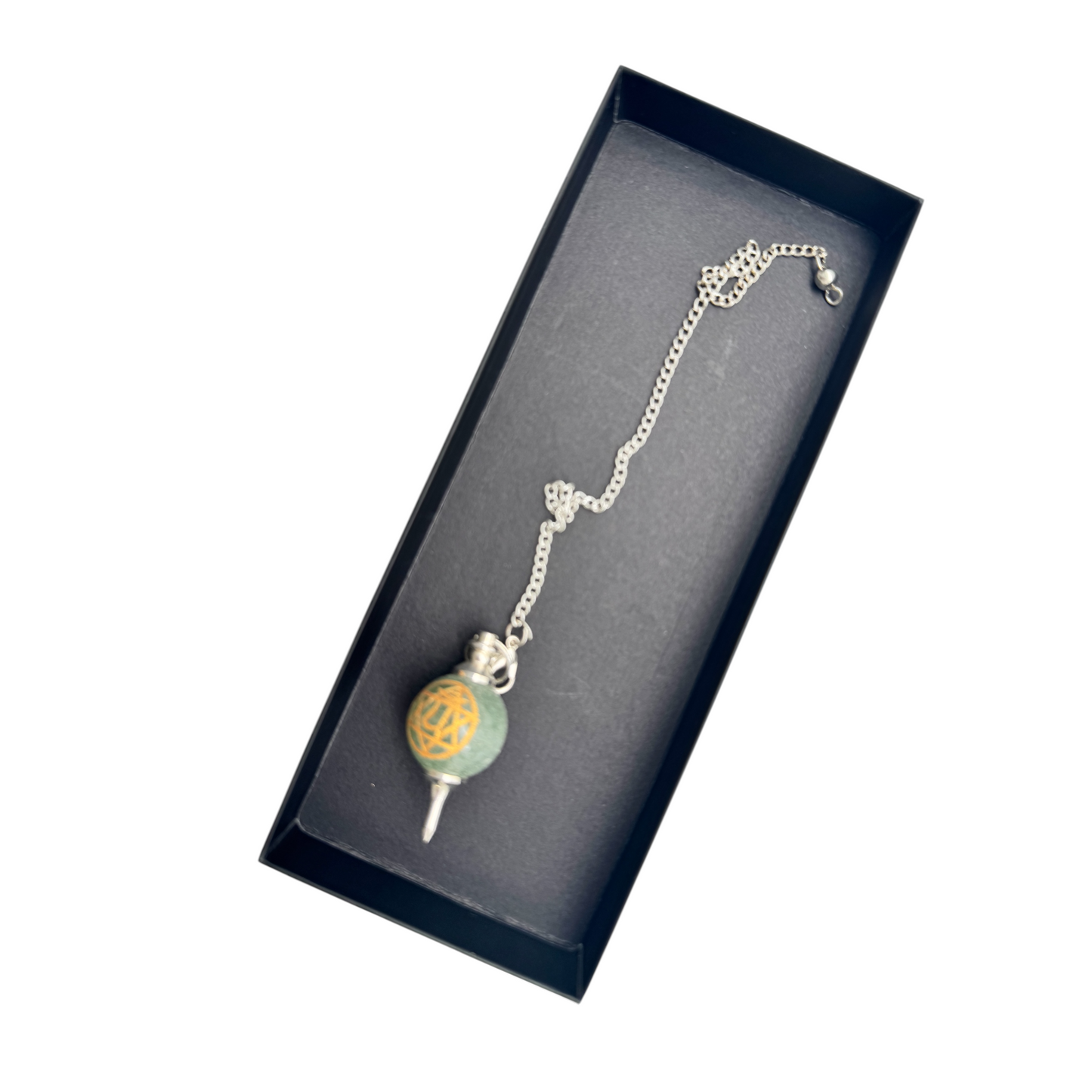 Pendel Silber Grüner Agenturen