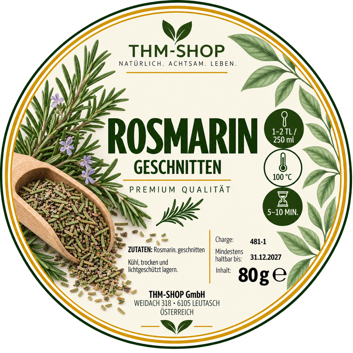 Rosmarin geschnitten 80g