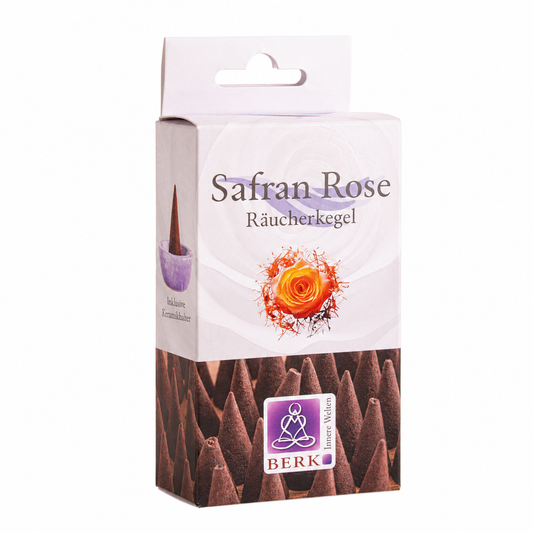 Räucherkegel Safran Rose