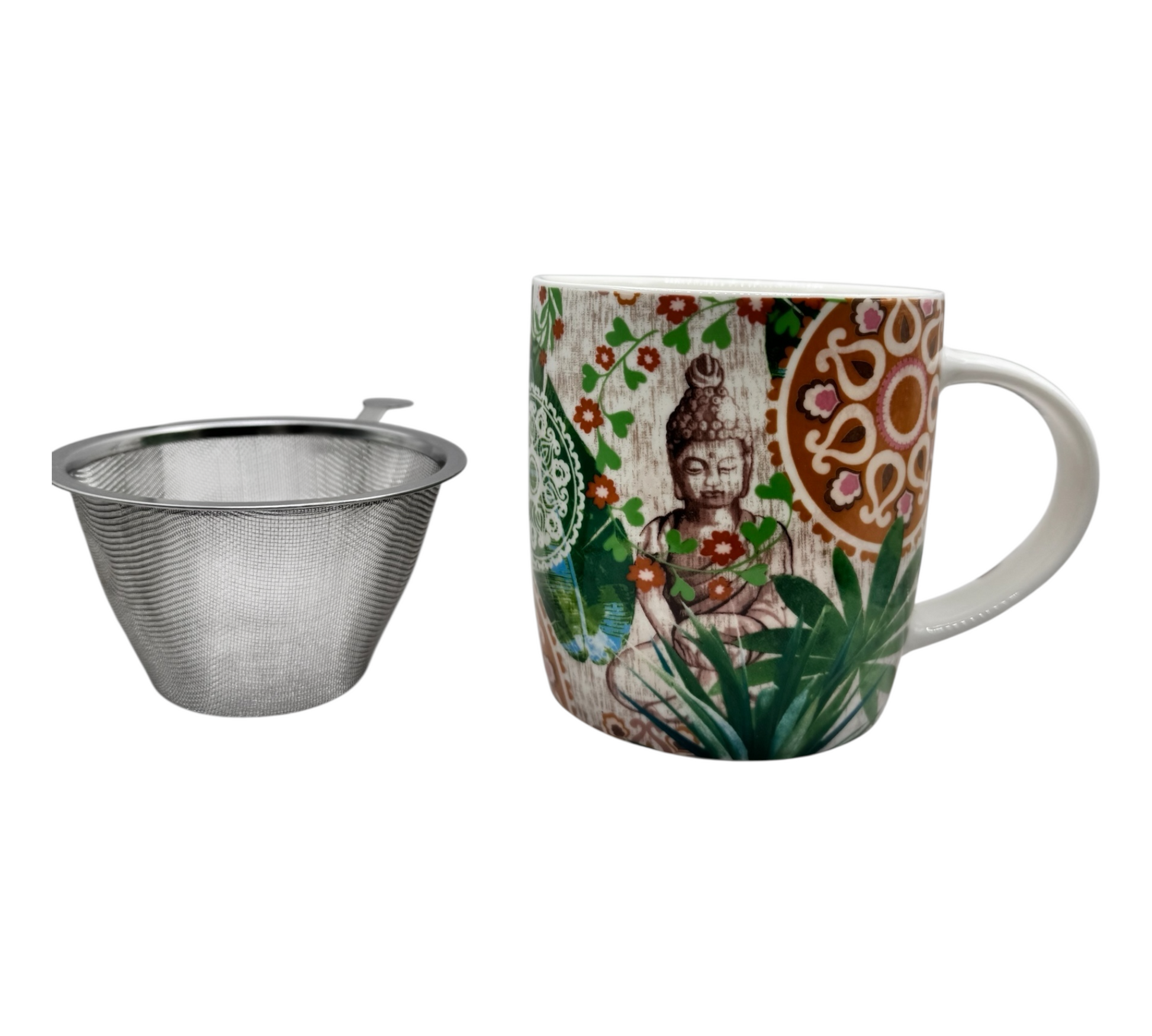 Teetasse mit Sieb mit Sieb Buddha einzeln