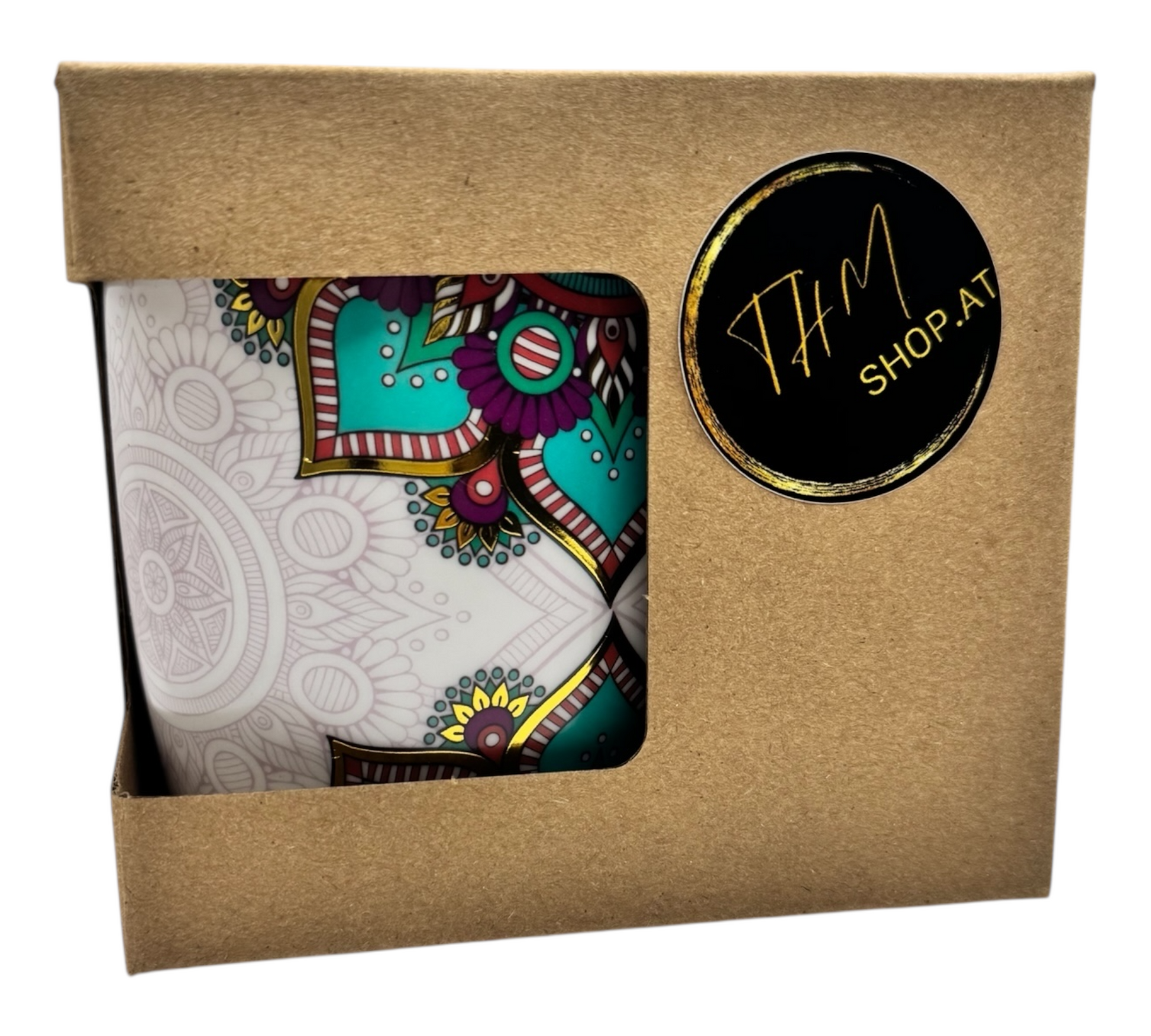 Teetasse mit Sieb  Mandela mit Deckel