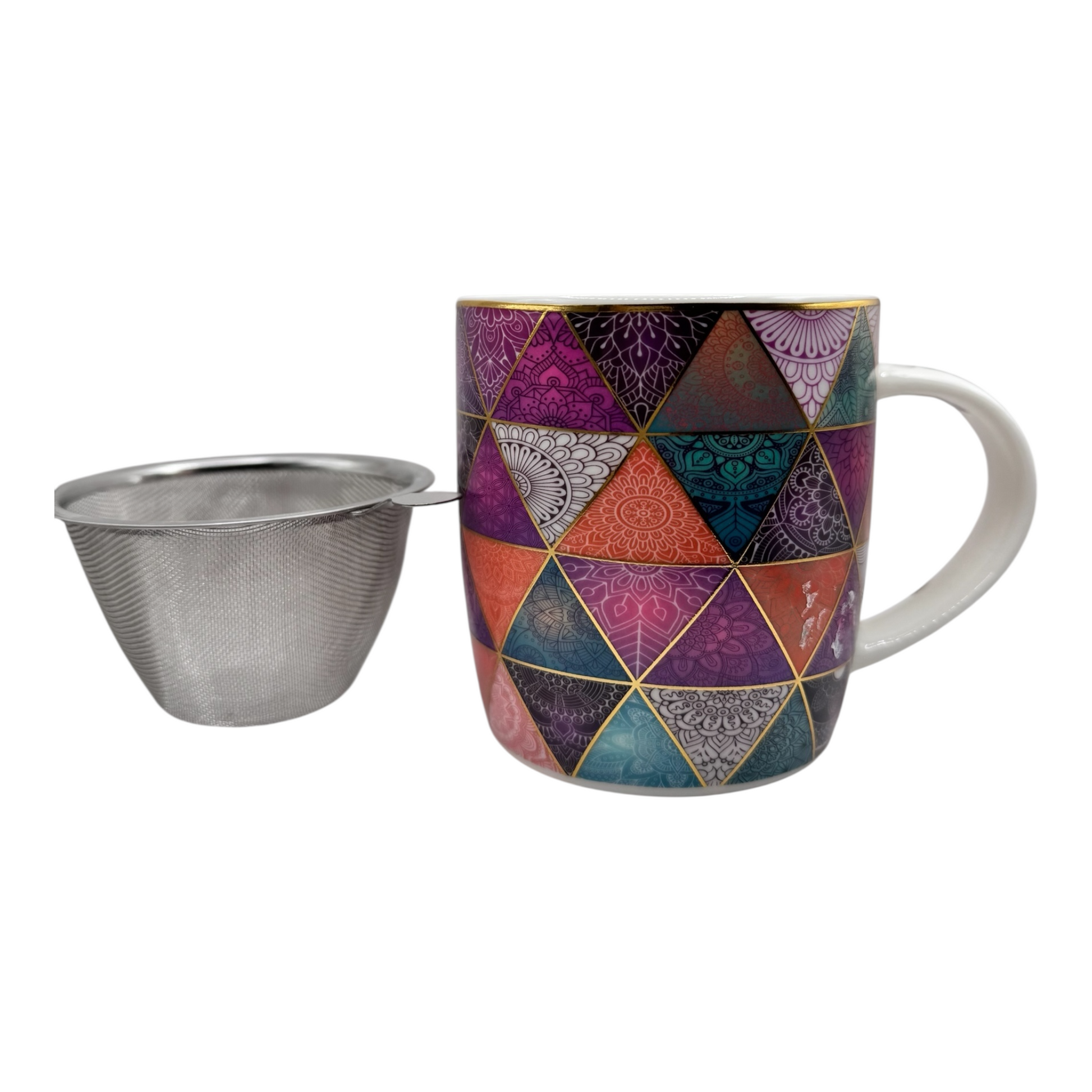 Teetasse mit Sieb Patchwork 2