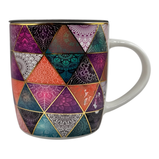 Teetasse mit Sieb Patchwork 3