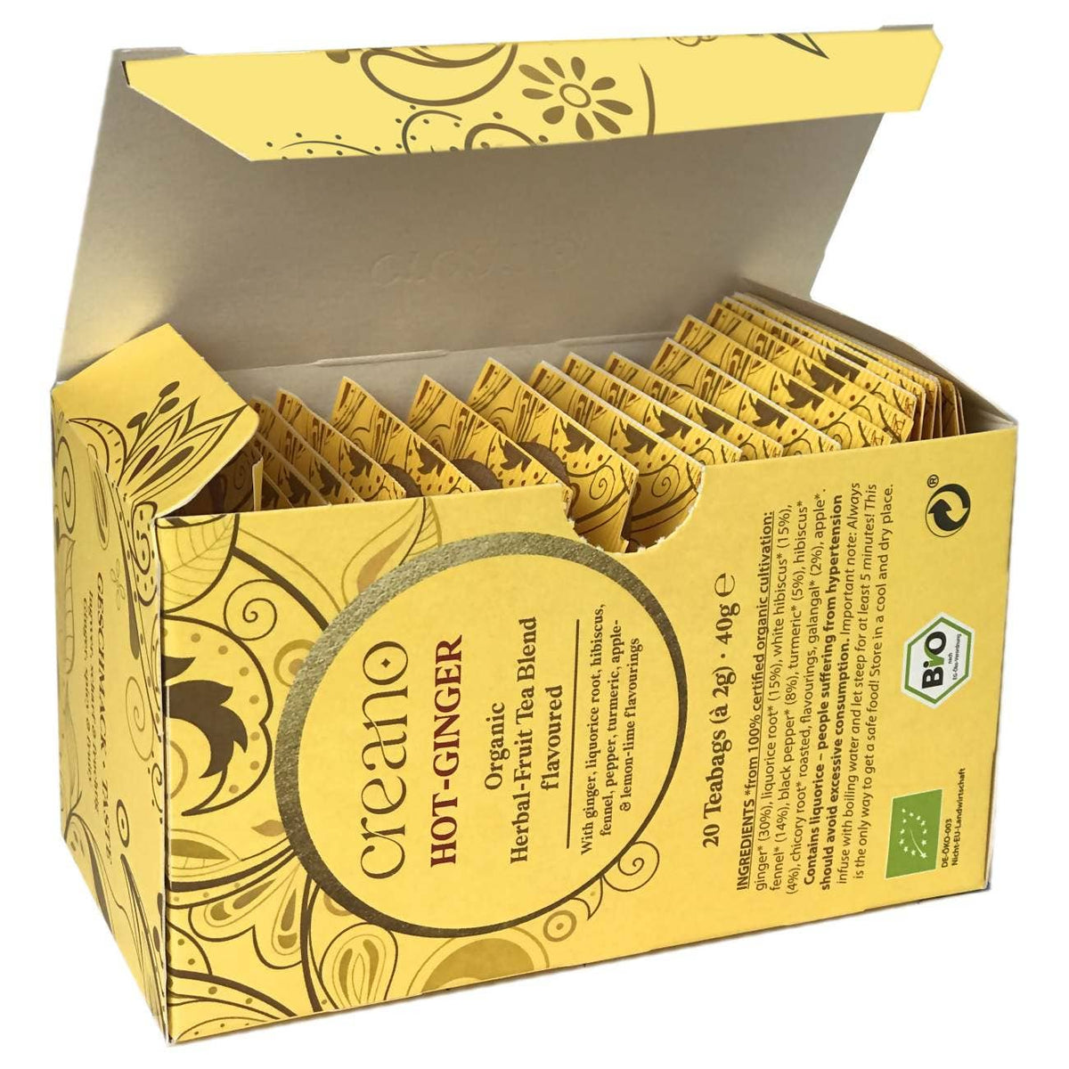 20er Pack Bio-Teebeutel Hot-Ingwer*