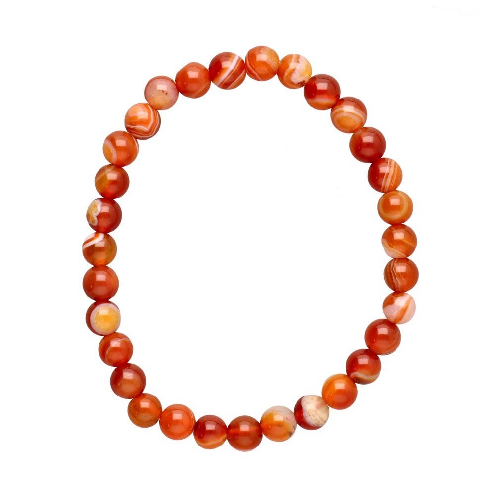 Armband mit 6mm Karneolperlen