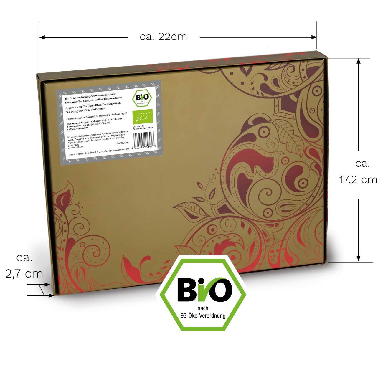 Bio Teemischung 24er Geschenkset 6 Sorten - 48g