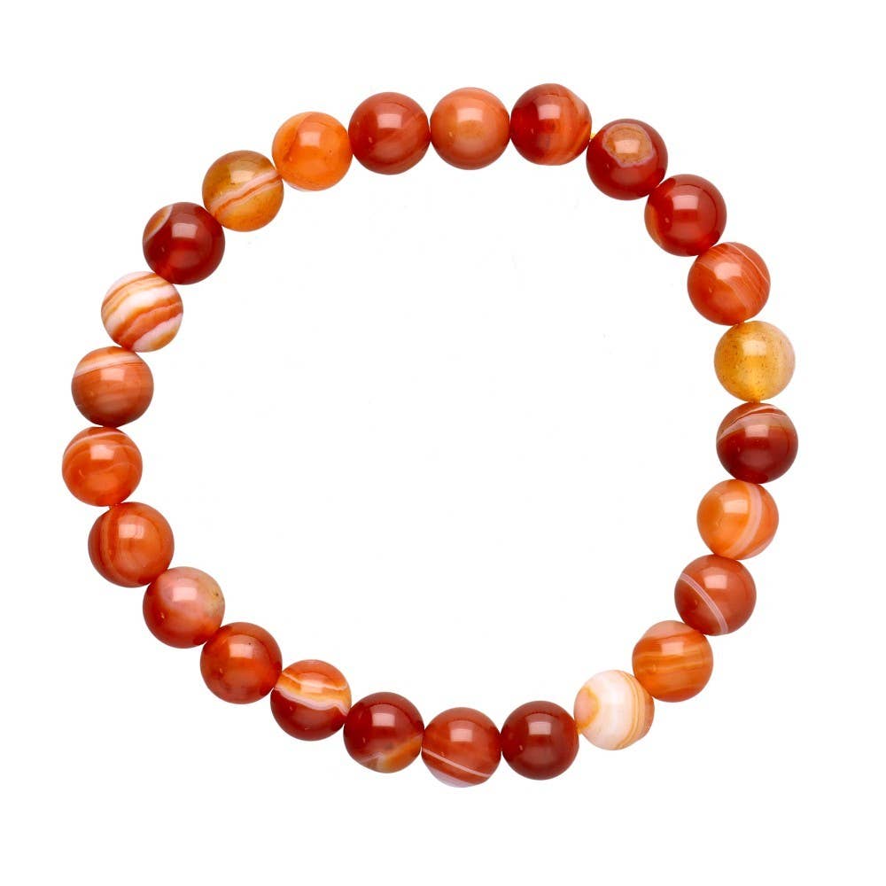 Armband aus gebänderter Karneol 8mm