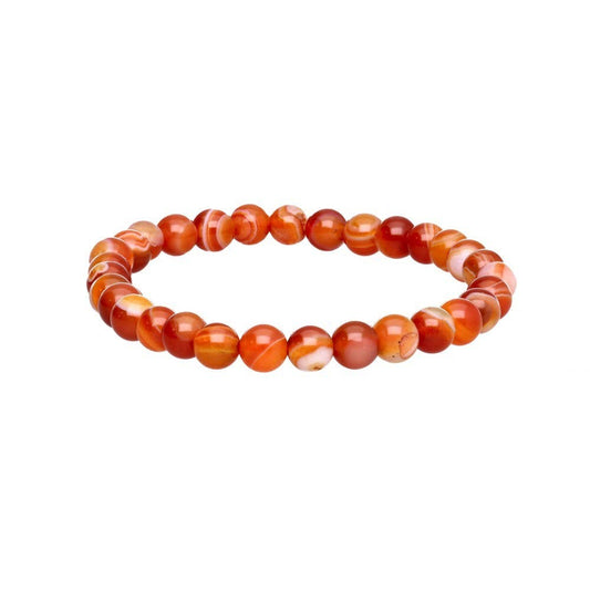Armband mit 6mm Karneolperlen