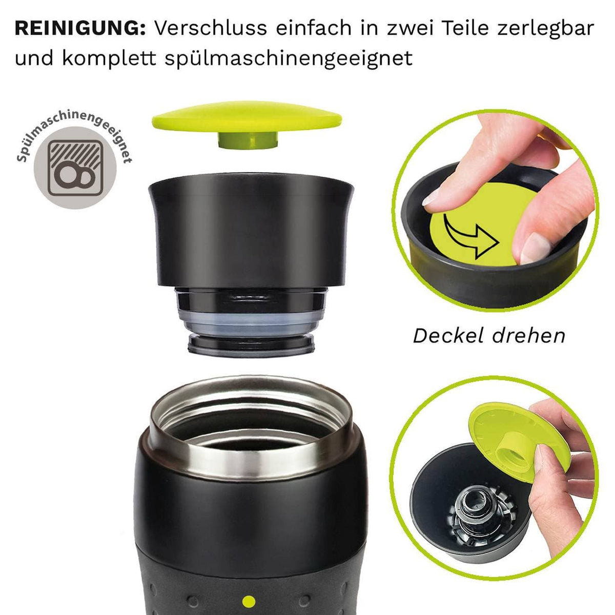 Creano Design Travel Mug 420ml, Coffee to Go Becher