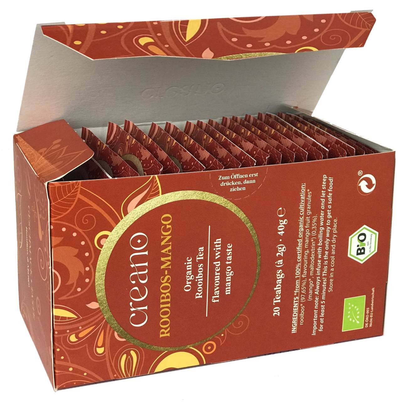 20er Pack Bio-Teebeutel Rooibos-Mango*